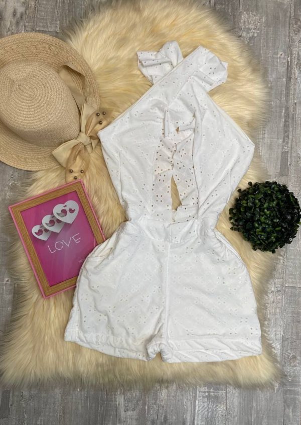 Enterizos shorts en tela ref 280011 color blanco